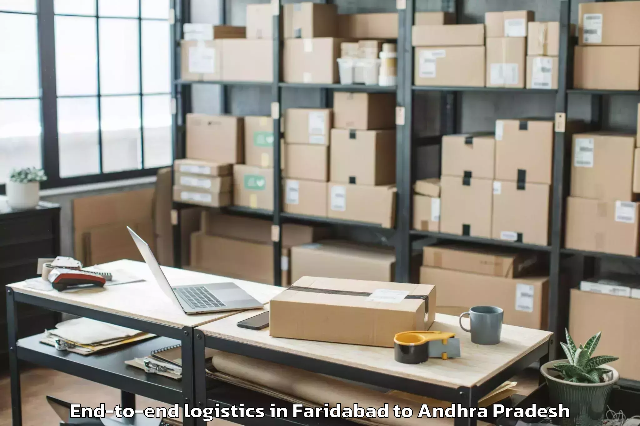 Book Faridabad to Garugubilli End To End Logistics Online